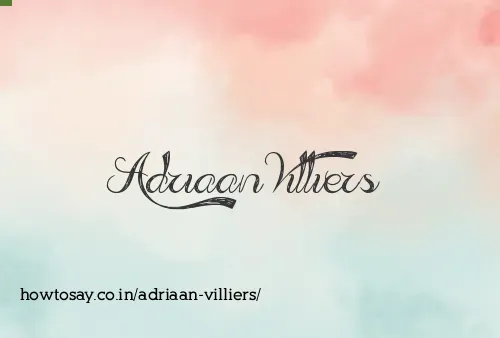 Adriaan Villiers