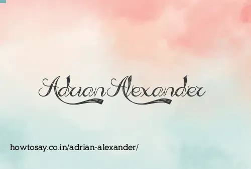 Adrian Alexander