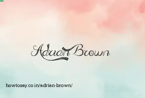 Adrian Brown