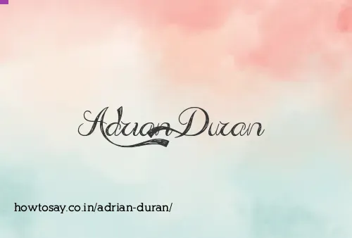 Adrian Duran
