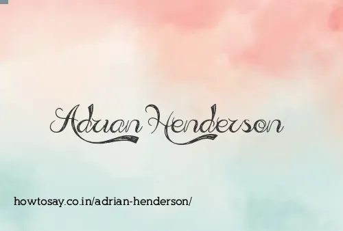 Adrian Henderson