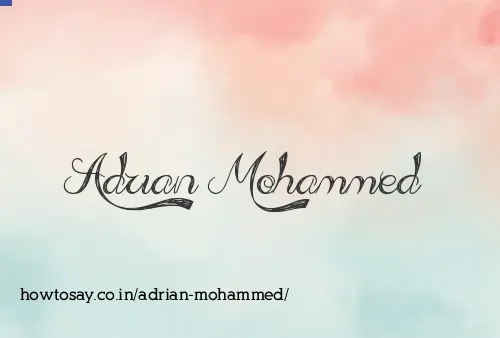Adrian Mohammed