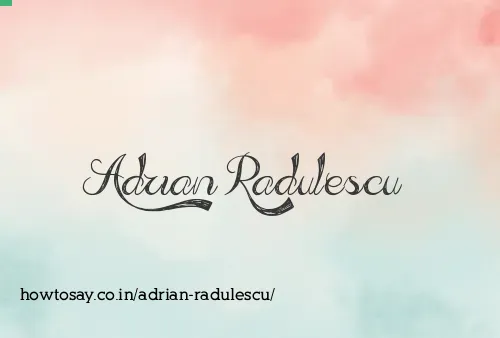 Adrian Radulescu