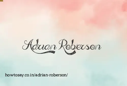 Adrian Roberson