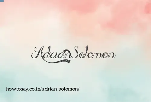 Adrian Solomon