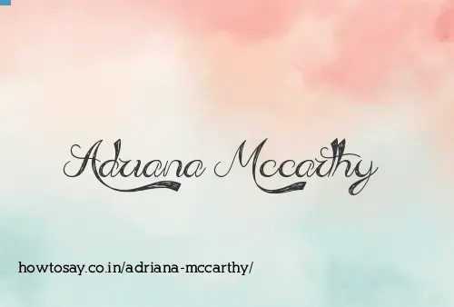 Adriana Mccarthy