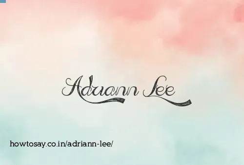 Adriann Lee