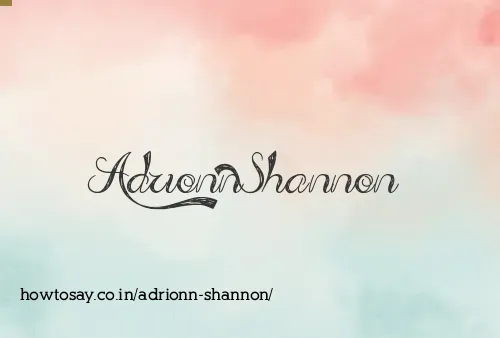 Adrionn Shannon