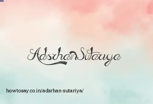Adsrhan Sutariya