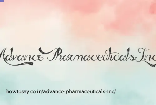 Advance Pharmaceuticals Inc