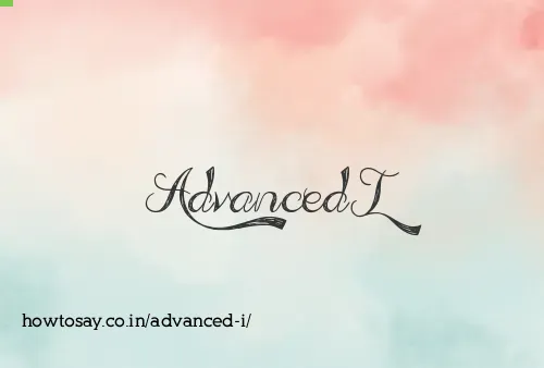 Advanced I