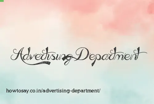 Advertising Department