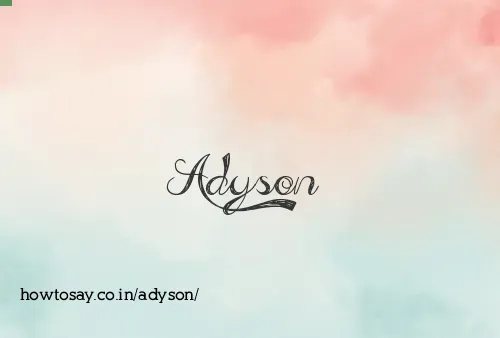 Adyson