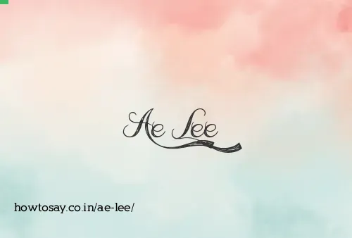 Ae Lee