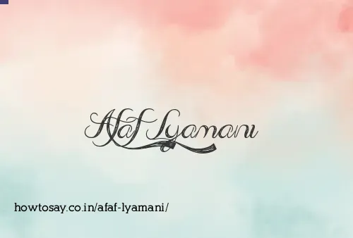 Afaf Lyamani