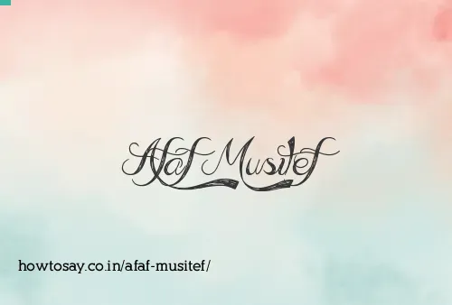 Afaf Musitef