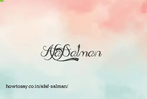 Afaf Salman