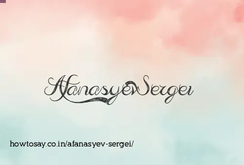 Afanasyev Sergei