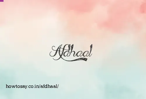 Afdhaal