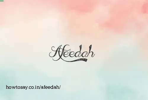 Afeedah