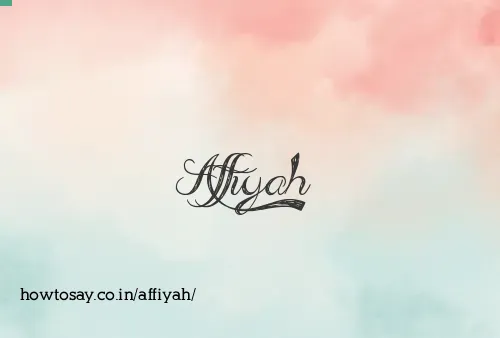 Affiyah