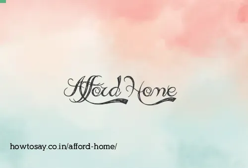 Afford Home