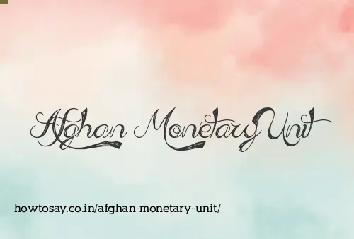 Afghan Monetary Unit