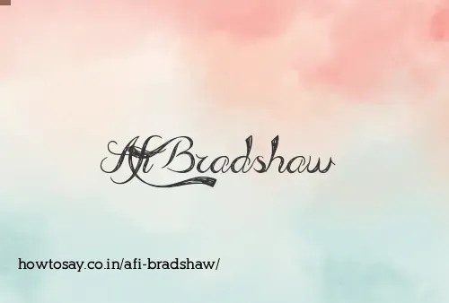 Afi Bradshaw