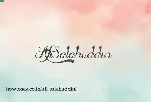 Afi Salahuddin