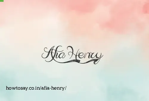 Afia Henry