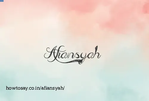 Afiansyah