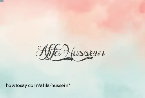 Afifa Hussein