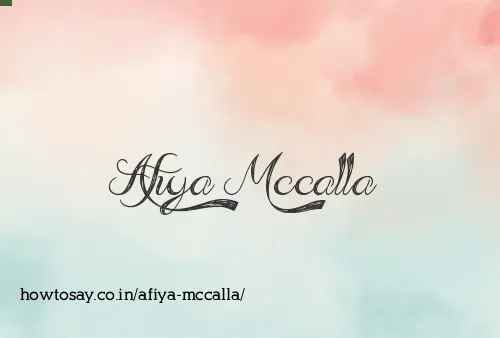 Afiya Mccalla