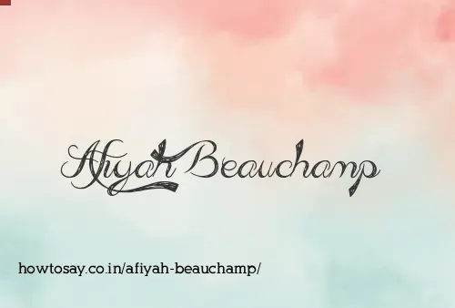 Afiyah Beauchamp