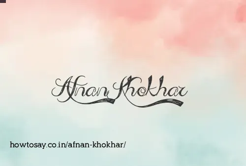 Afnan Khokhar