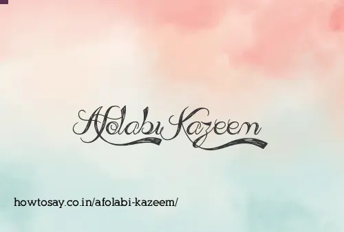 Afolabi Kazeem