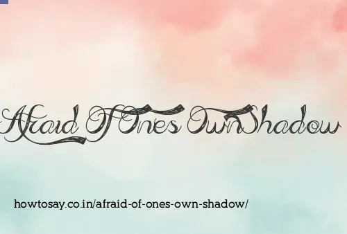 Afraid Of Ones Own Shadow