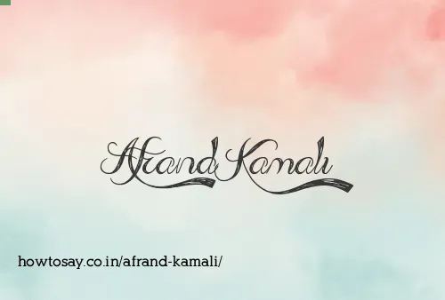 Afrand Kamali