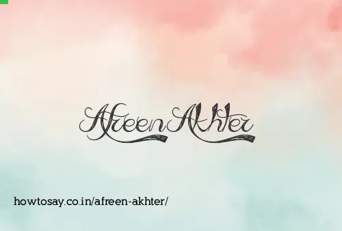 Afreen Akhter