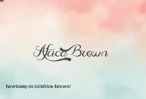 Africa Brown
