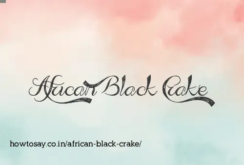 African Black Crake