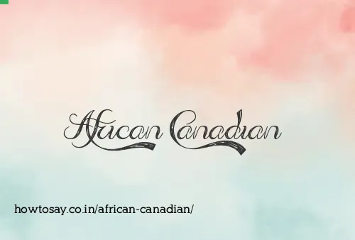 African Canadian