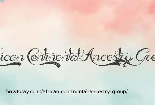 African Continental Ancestry Group