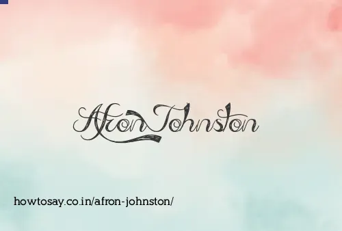 Afron Johnston