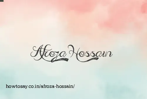 Afroza Hossain