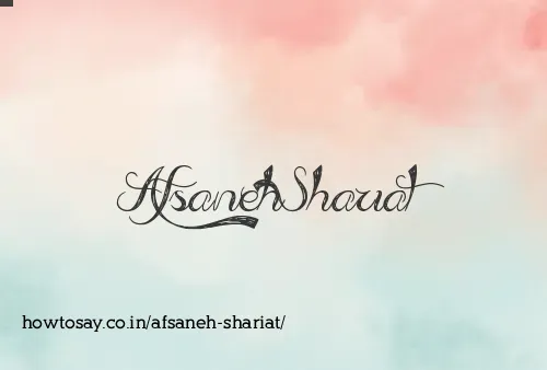 Afsaneh Shariat
