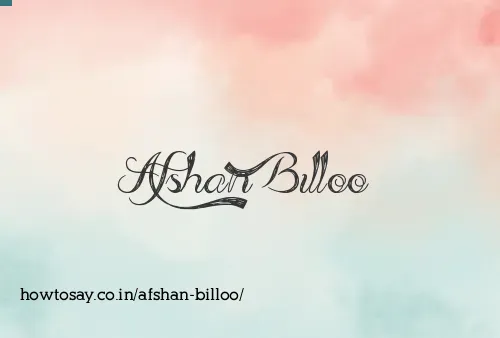 Afshan Billoo
