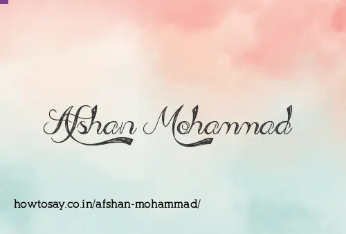 Afshan Mohammad