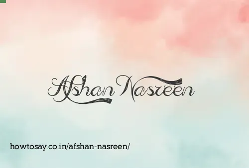 Afshan Nasreen