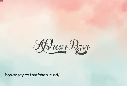 Afshan Rizvi